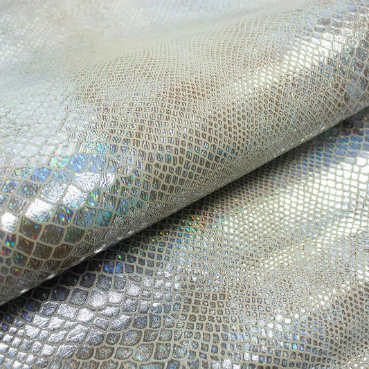 Trozo de piel fantasia serpiente desgastada multicolor