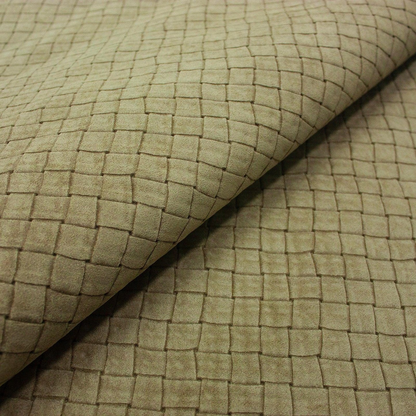 Dark beige braided engraving leather