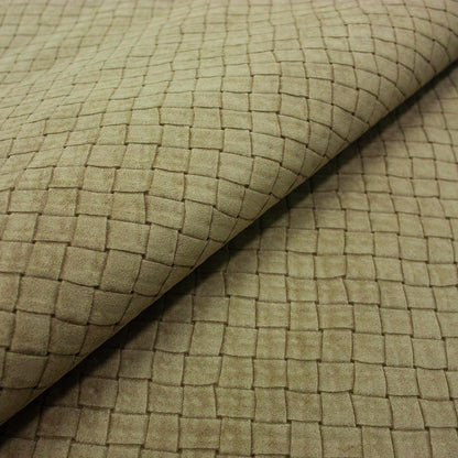 Dark beige braided engraving leather