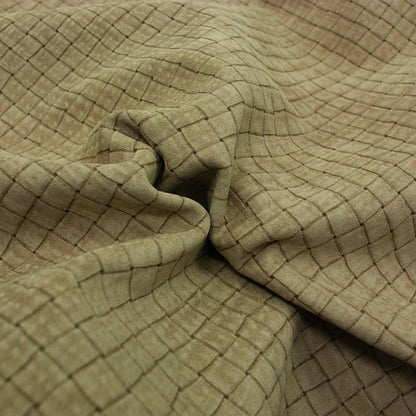 Dark beige braided engraving leather