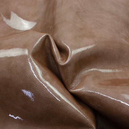 Piece of rustic sand patent leather
