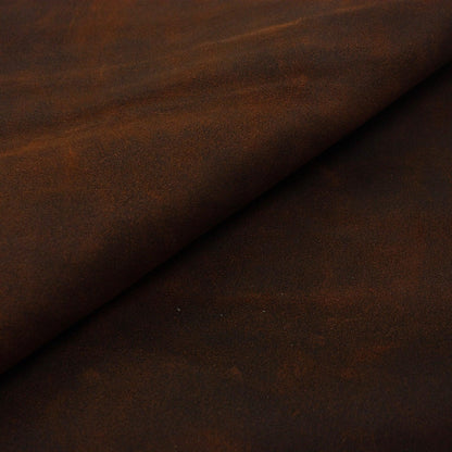 Piece of oiled brown Western split leather