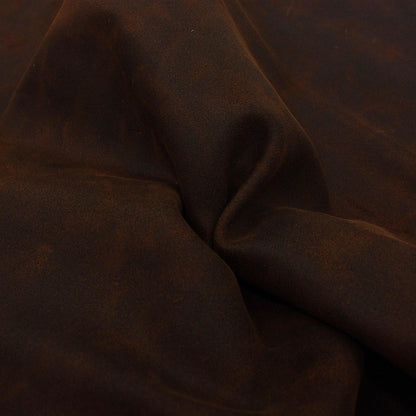 Piece of oiled brown Western split leather
