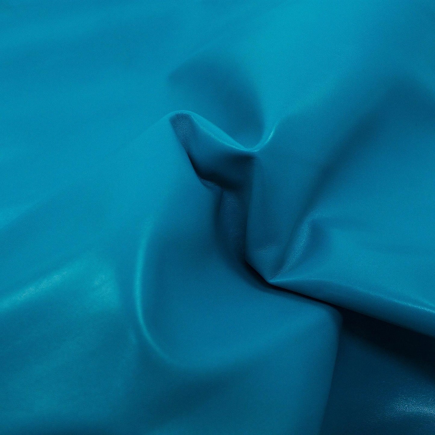 Piece of turquoise blue goatskin