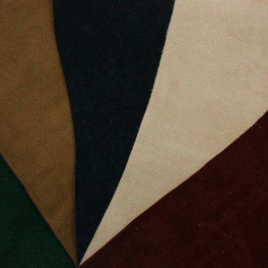 Lot 5 pieces of split leather various colors