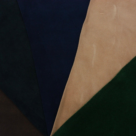 Lot 5 pieces of split leather various colors