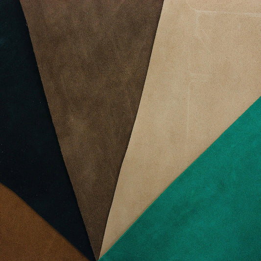 Lot 5 pieces of split leather various colors