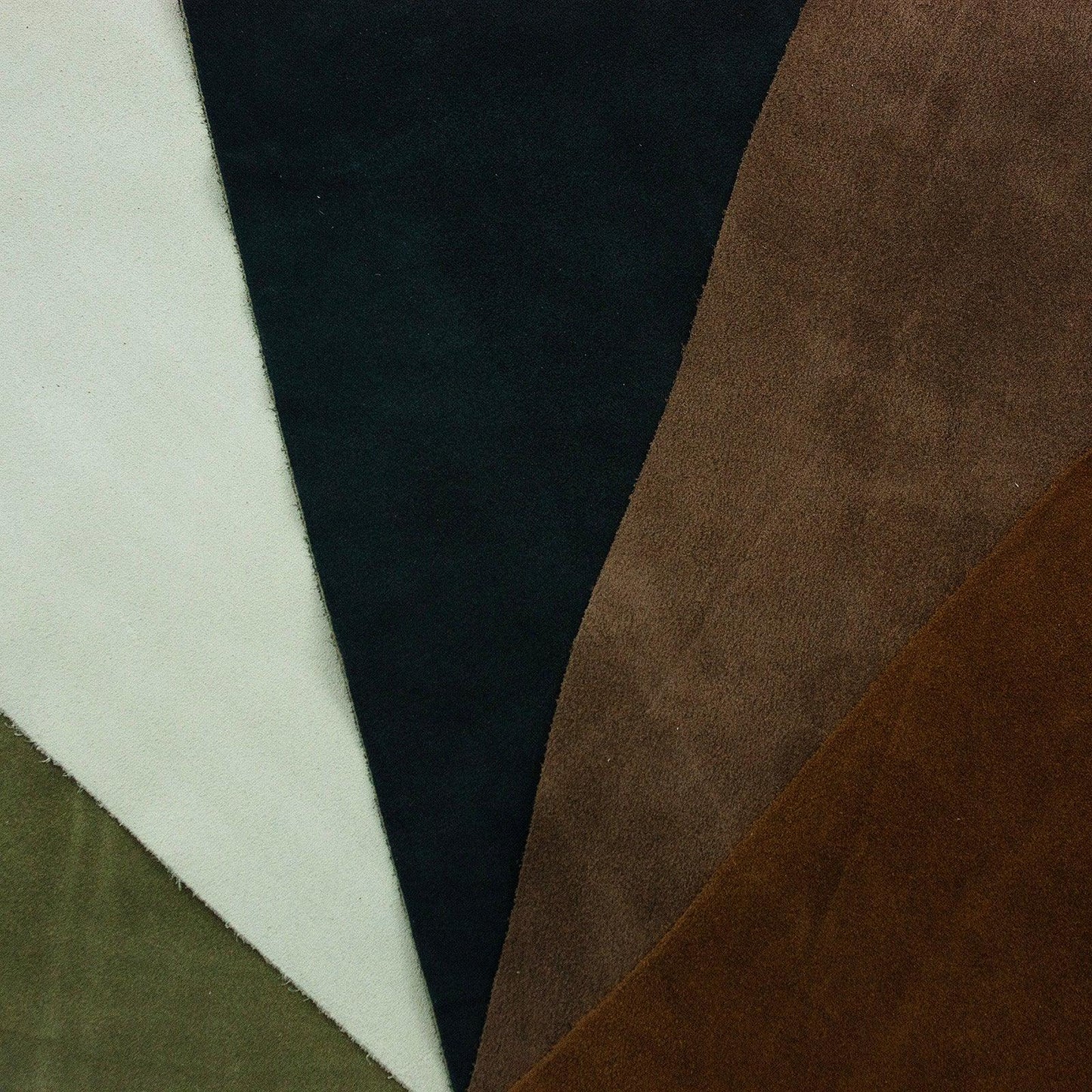 Lot 5 pieces of split leather various colors