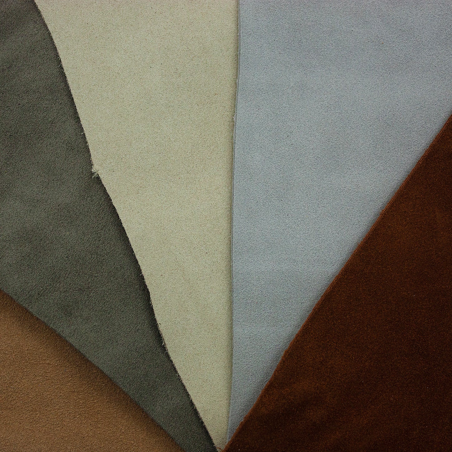 Lote 5 trozos de serraje varios colores