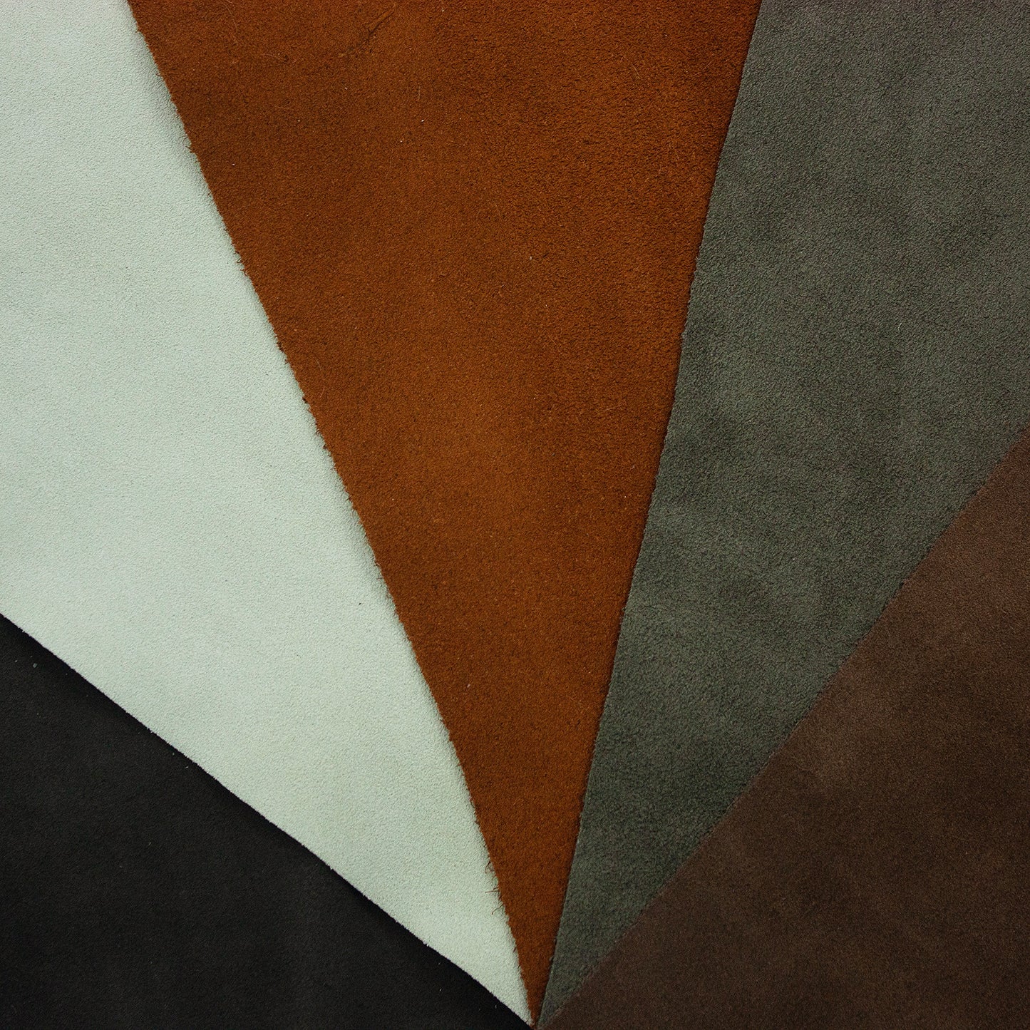 Lote 5 trozos de serraje varios colores