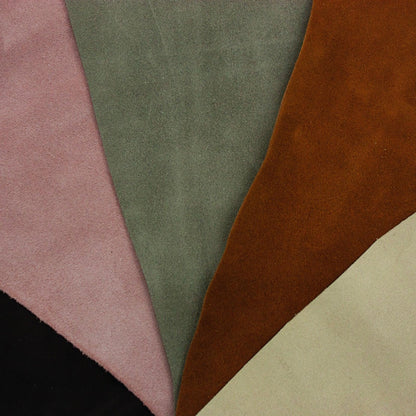 Lote 5 trozos de serraje varios colores