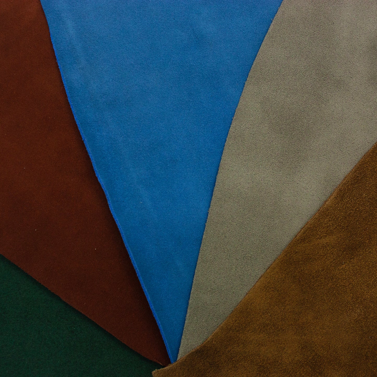 Lote 5 trozos de serraje varios colores