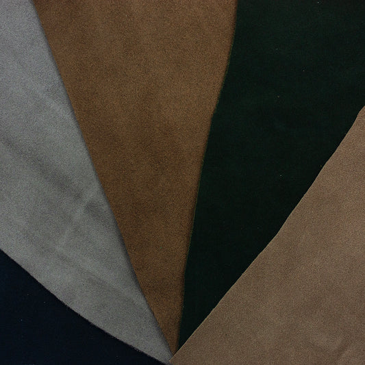 Lote 5 trozos de serraje varios colores