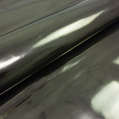 Pewter mirror laminated goat leather piece