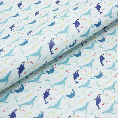 Dolphin and whale fantasy leather piece