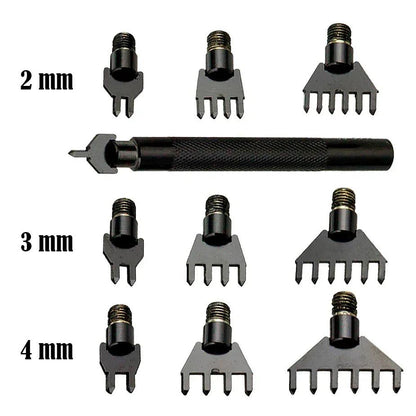 Juego completo tenedores punta diamante Ivan Leathercraft pack 11 uds. - La Tendeta del Cuero