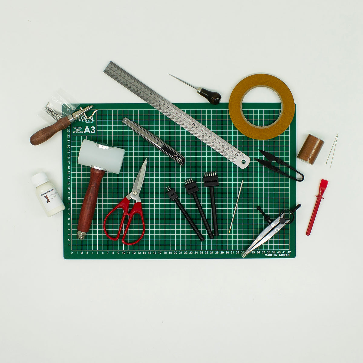 Kit iniciación a la artesania en cuero - Básico