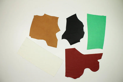 Lote 5 trozos de vacuno varios colores - La Tendeta del Cuero