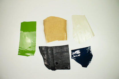 Lote 5 trozos de charol varios colores - La Tendeta del Cuero