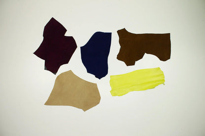 Lote 5 trozos de piel fina varios colores - La Tendeta del Cuero