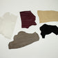 Lote 5 trozos de piel fina varios colores