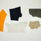 Lote 5 trozos de piel fina varios colores