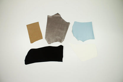 Lot of 5 pieces of fine leather in various colors
