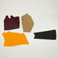 Lote 5 trozos de piel fina varios colores