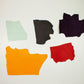 Lote 5 trozos de piel fina varios colores