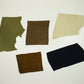 Lote 5 trozos de serraje varios colores