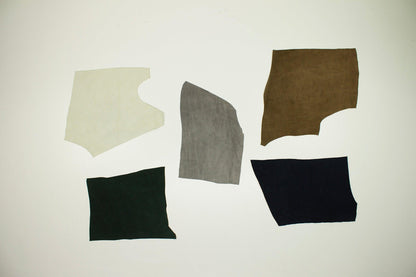 Lote 5 trozos de serraje varios colores
