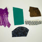 Lote 5 trozos de grabados y fantasias varios colores