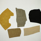 Lot 5 pieces of split leather various colors