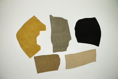 Lot 5 pieces of split leather various colors