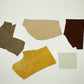 Lot 5 pieces of split leather various colors