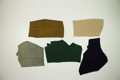 Lot 5 pieces of split leather various colors