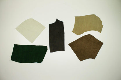 Lot 5 pieces of split leather various colors