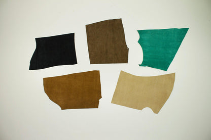 Lot 5 pieces of split leather various colors