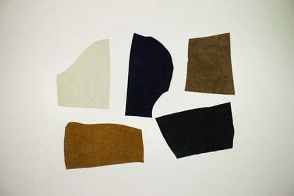 Lot 5 pieces of split leather various colors
