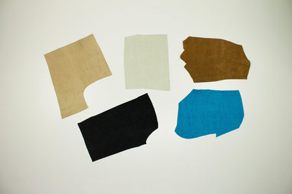 Lot 5 pieces of split leather various colors