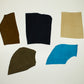 Lote 5 trozos de serraje varios colores