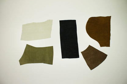Lote 5 trozos de serraje varios colores