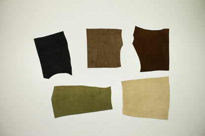 Lote 5 trozos de serraje varios colores