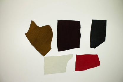 Lote 5 trozos de serraje varios colores