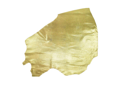 Trozo de piel grabado lagarto oro - La Tendeta del Cuero