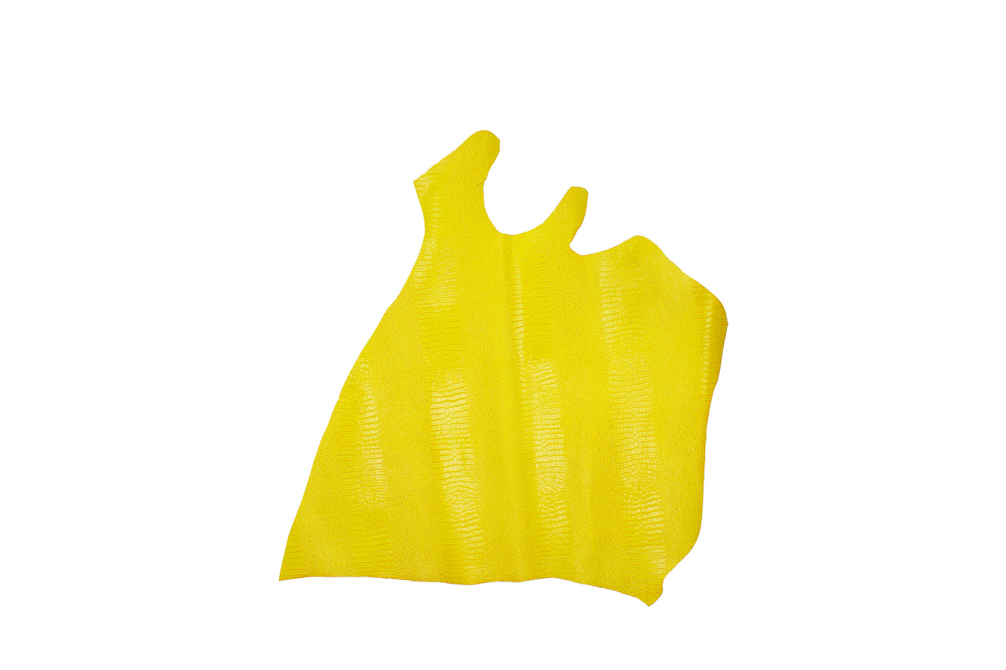 Trozo de piel grabado cocodrilo amarillo tonos naranjas