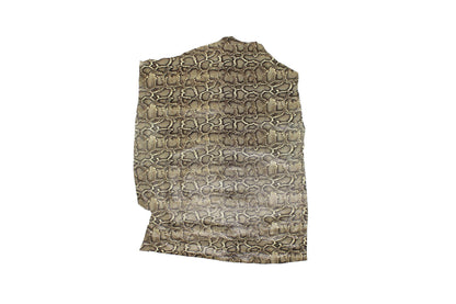 Trozo de piel grabado serpiente tonos beige - La Tendeta del Cuero