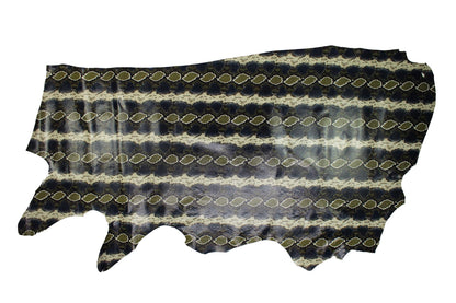Piel de grabado serpiente tonos verdes y azules - La Tendeta del Cuero