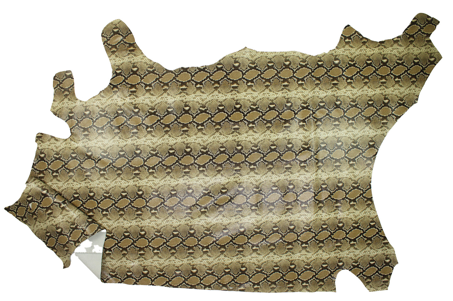 Piel de grabado serpiente tonos camel