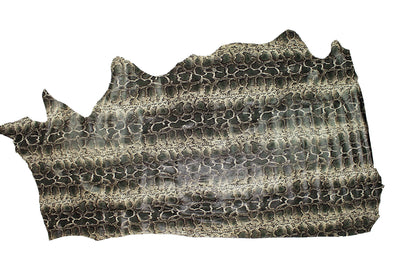 Piel de grabado serpiente tonos verdes - La Tendeta del Cuero